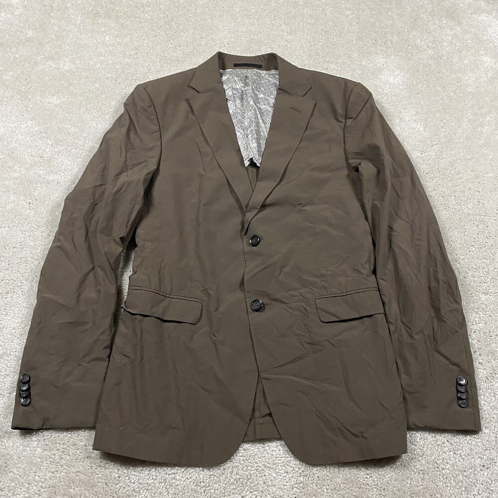 Z Zegna Blazer Mens EU 48 Brown Drop 7 Deco Lightweight Cotton Sport Coat Jacket